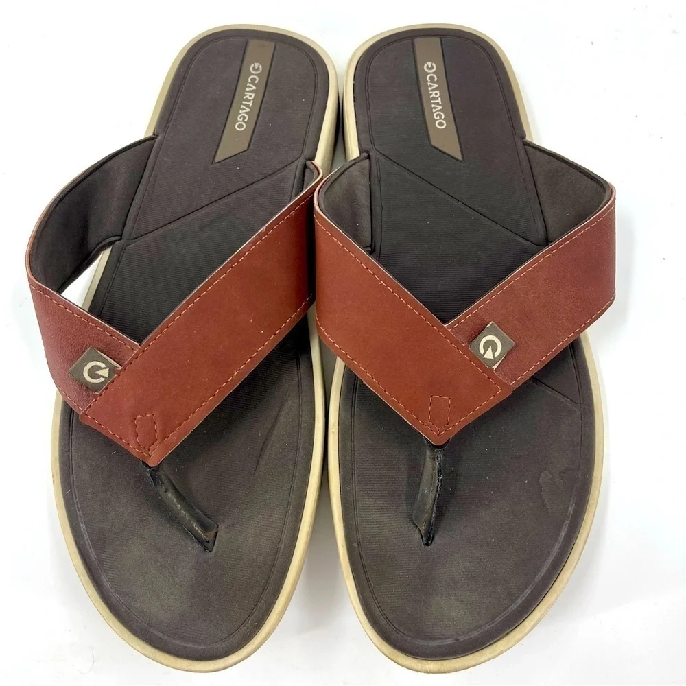 Cartigo Valencia Leather flip flops‎